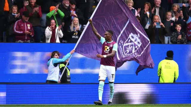Jaidon Anthony of Burnley celebrates 