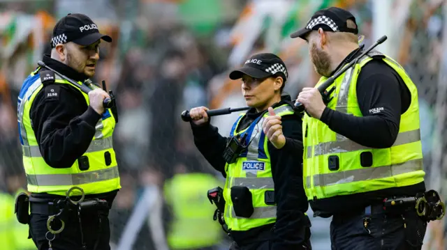Police officers at Ibrox
