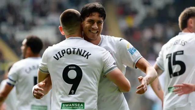 Zan Vipotnik and Marko Stamenic celebrate