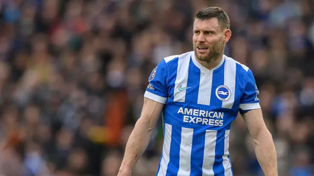 Brighton's James Milner in action