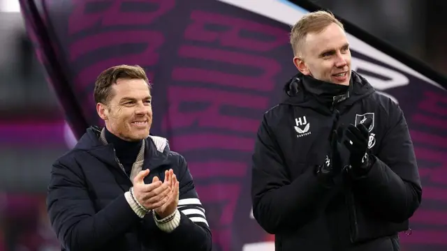 Scott Parker and his assistant manager Henrik Jensen