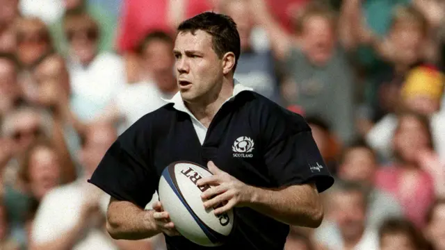 Scott Hastings in action for Scotland