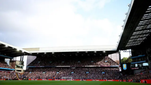 A general view inside a full Villa Park