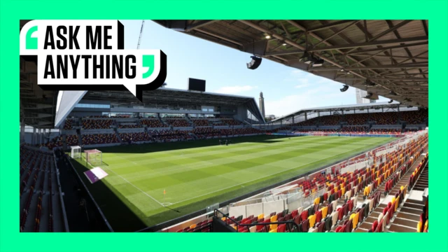 Ask me Anything graphic with a general view inside the Gtech Community Stadium