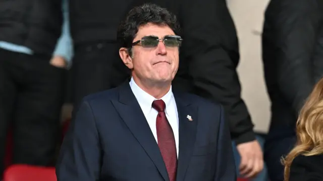 Southampton owner Dragan Solak looks on at St Mary's Stadium