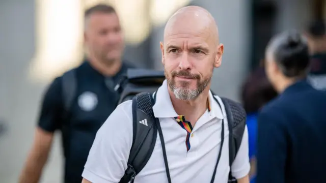 Erik ten Hag looks on