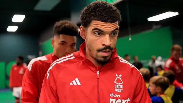 Nottingham Forest's Morgan Gibbs-White inside the players tunnel
