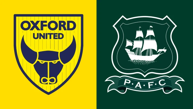 Oxford United and Plymouth Argyle football club crests (Photo: BBC)