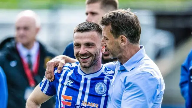 Greg Kiltie and Neil McCann at full-time