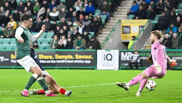 Kieron Bowie scores against Falkirk