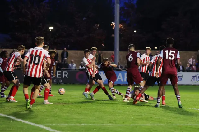 Action during West Ham v Sunderland u21s in PL2 play-off semi-final