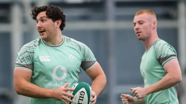 Tom Stewart and Nathan Doak in Ireland training