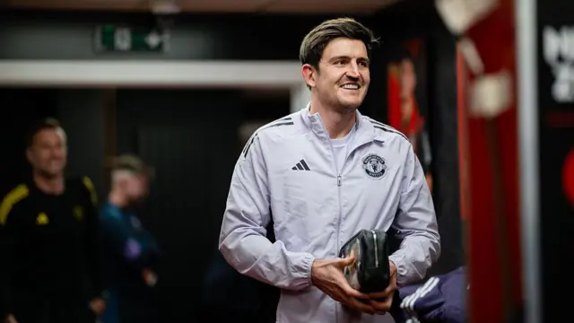 Harry Maguire arrives ahead of the Premier League match between Bournemouth and Manchester United at Vitality Stadium