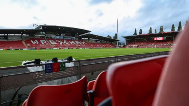 A general view of the Stok Racecourse, home of Wrexham