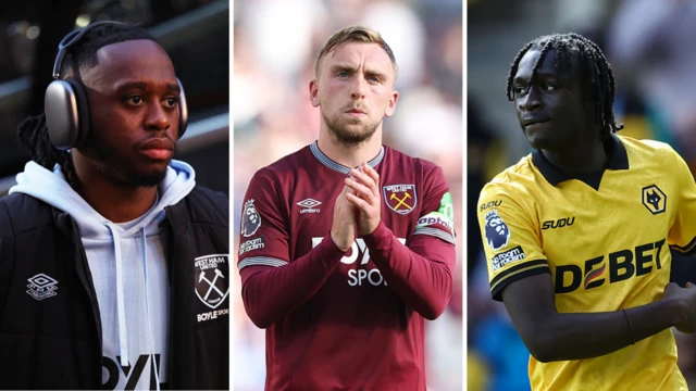 Aaron Wan-Bissaka, Jarrod Bown and Mateus Mane graphic.