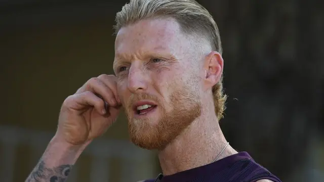 Ben Stokes speaks to the media