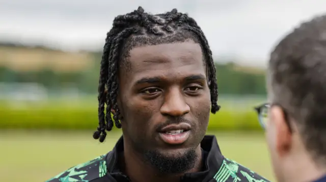Rocky Bushiri speaks to Sky Sports ahead of pre-season training at the Hibernian Training Centre