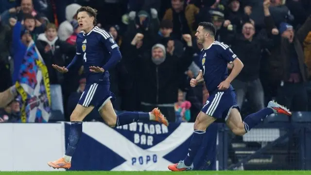 Scotland's Scott McTominay celebrates scoring