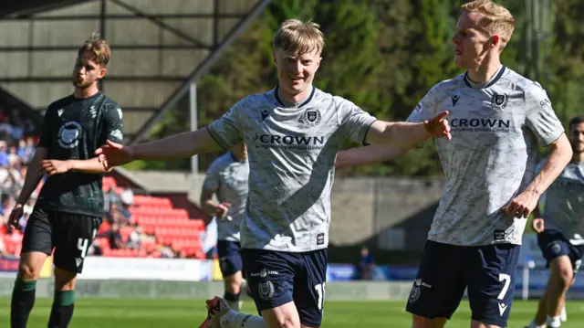 Dundee players celebrating