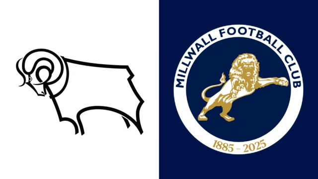 Derby County and Millwall club badges
