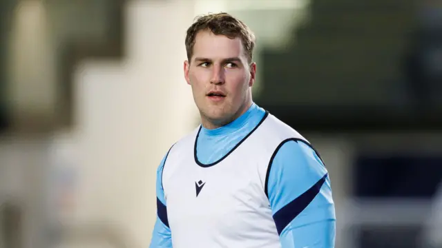 Duhan van der Merwe in Scotland training