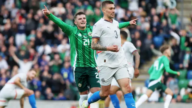 Northern Ireland's Ronan Hale (left) celebrates