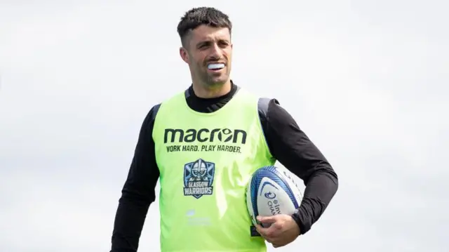 Adam Hastings in Glasgow training