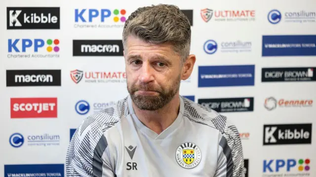 Stephen Robinson in his pre-match press conference