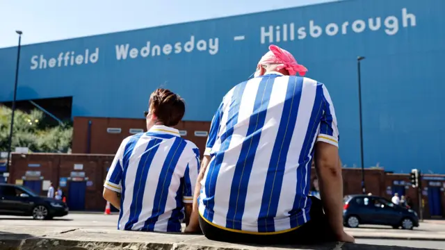 Sheffield Wednesday fans outside Hillsborough