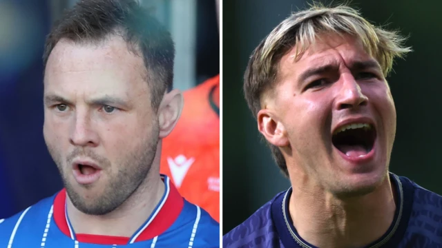 Linfield captain Jamie Mulgrew and Shelbourne player Sean Boyd