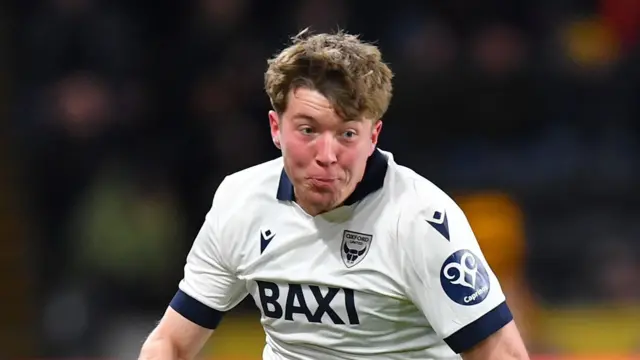 Ole Romeny playing for Oxford United