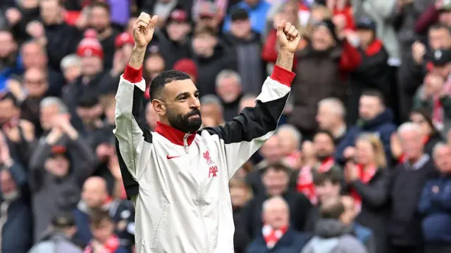 Mohamed Salah playing for Liverpool