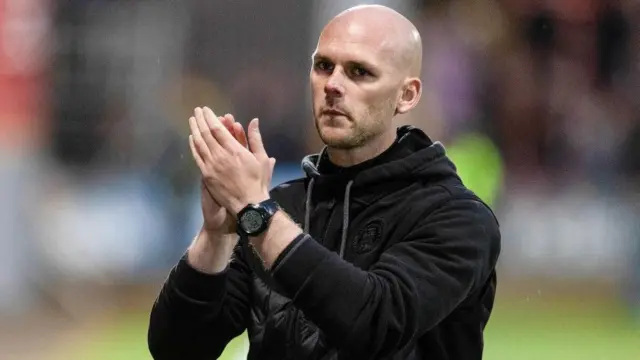 St Mirren Interim Manager Craig McLeish at full time during a William Hill Premiership Playoff Final First Leg match between Partick Thistle and St Mirren at The Wyre Stadium at Firhill, on May 21, 2026, in Glasgow, Scotland