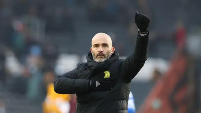 Leicester City manager Enzo Maresca applauds the fans