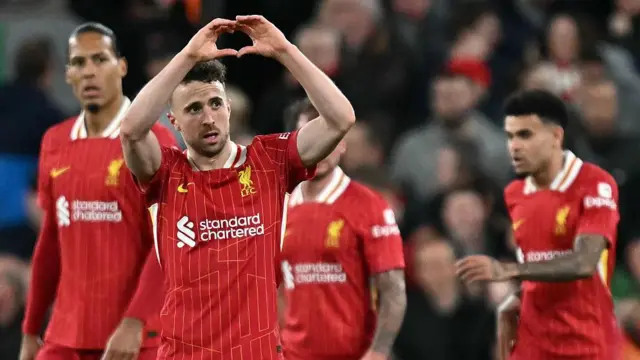 Diogo Jota celebrates