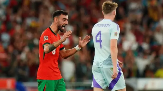 Portugal's Bruno Fernandes celebrates