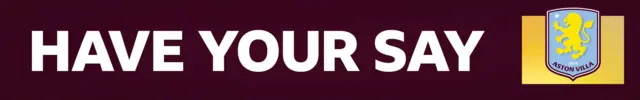 Aston Villa have your say banner
