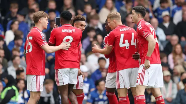 Taiwo Awoniyi celebrates