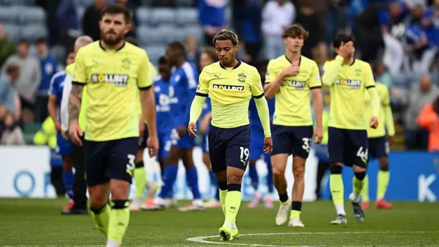 Ryan Manning, Cameron Archer, Tyler Dibling and Jay Robinson of Southampton look dejected