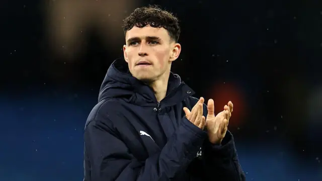 Phil Foden applauding