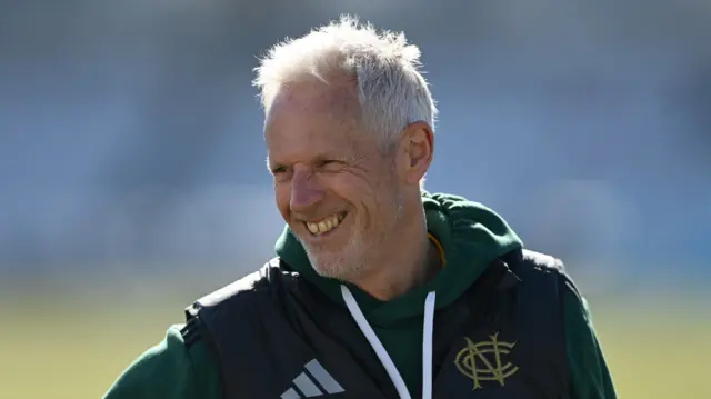 Nottinghamshire CC head coach Peter Moores smiles