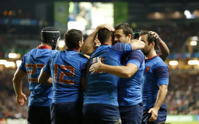 The French team celebrates