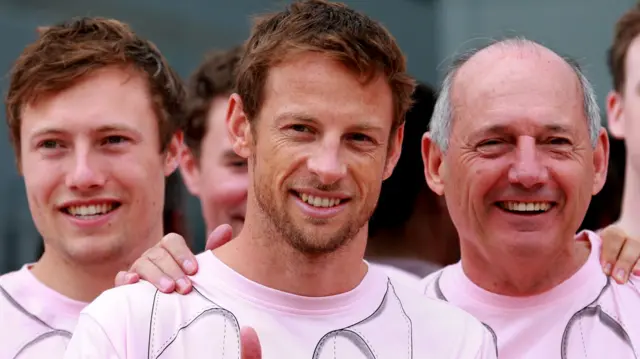 Jenson Button and Ron Dennis