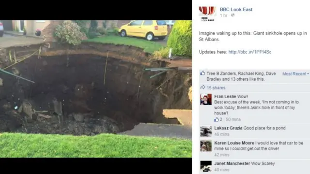 BBC Look East Facebook screenshot