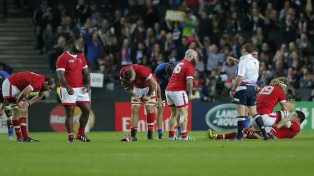 Canada players at full-time