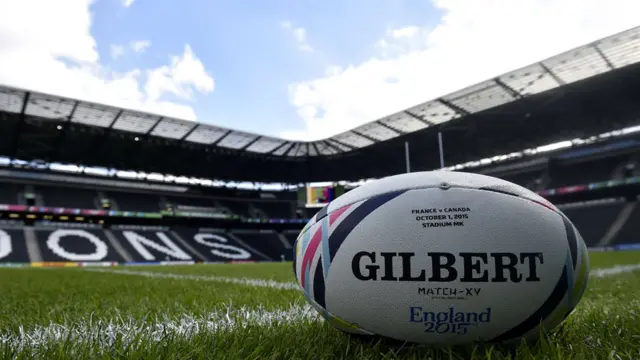 Rugby ball at Stadium MK