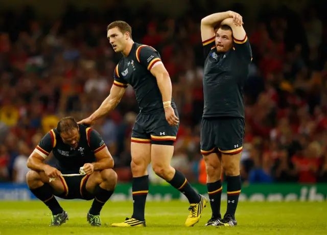 George North, Jamie Roberts and Ken Owens