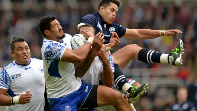 Samoa v Scotland restarts