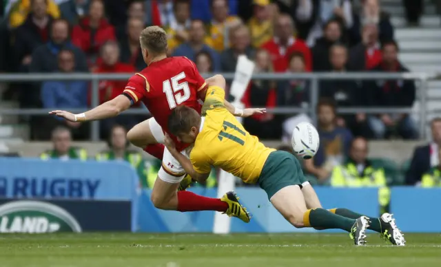 Gareth Anscombe is tackled