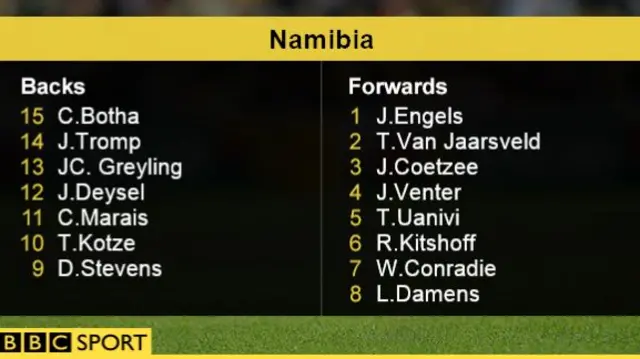 Argentina v Namibia